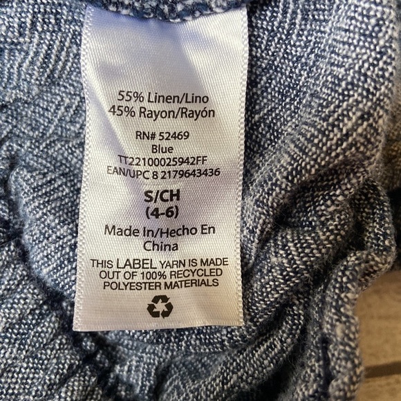 🦄 Time and Tru Heather Blue Paper Bag Shorts Small - Picture 7 of 10